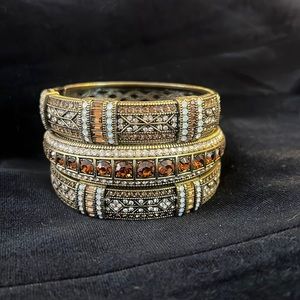 Heidi Daus Everyday Elegance stack bracelets amber, diamond, opalescent crystals